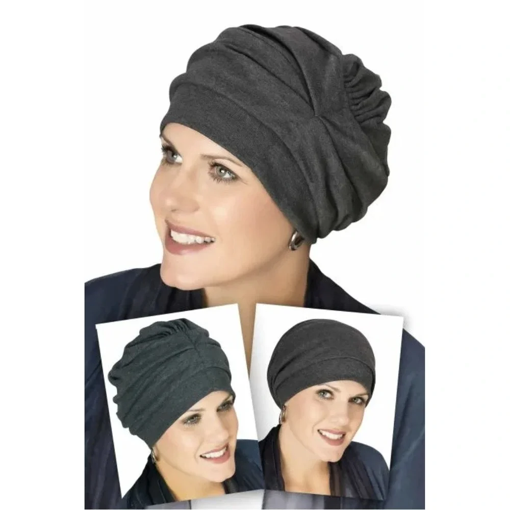 Cardani Trinity Turban Women OS Black NEW Organic Cotton Headcover TU-12436-4712